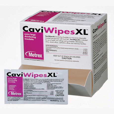 METREX XL CaviWipes Disinfecting Towelettes, Single. MPN: 13-1155