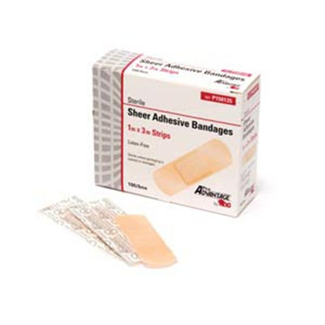 Pro Advantage Sheer Adhesive Bandage, Strips, 1" x 3". MPN: P150135