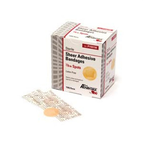 Pro Advantage Sheer Adhesive Bandage, Spots, 7/8" Dia. MPN: P150150