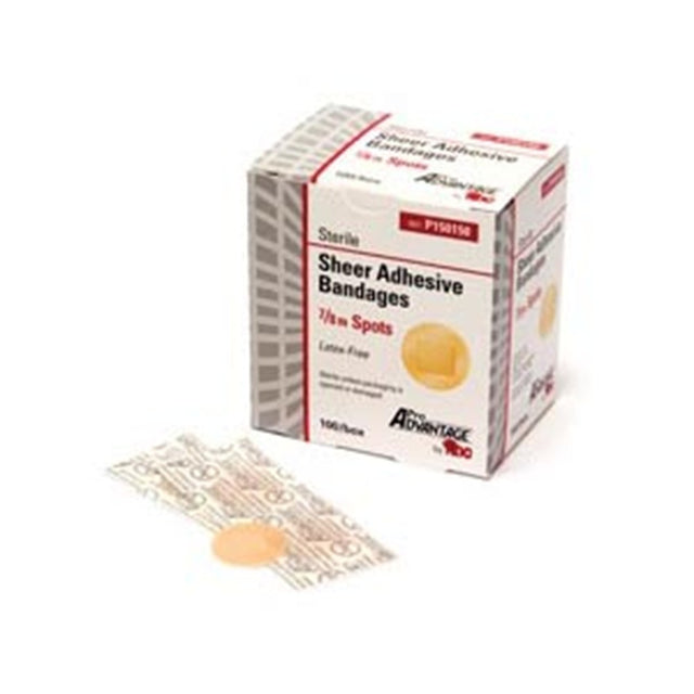 Pro Advantage Sheer Adhesive Bandage, Spots, 7/8" Dia. MPN: P150150