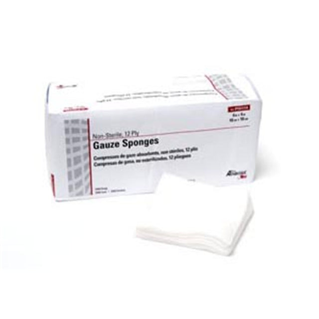 Pro Advantage Gauze Sponge, 4" x 4", 12-Ply, Non-Sterile. MPN: P157114