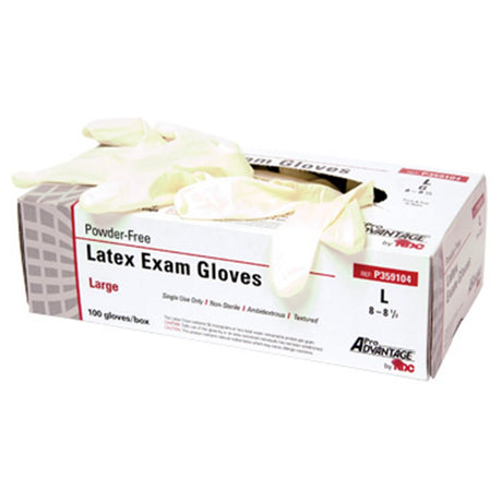 Pro Advantage Latex Exam Glove, Powder Free (PF), SMALL, 100/bx, 10bx/cs. MPN: P359102