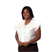 Pro Advantage Exam Cape, Tissue/ Poly/ Tissue, 30" x 21", White, Front/ Back Opening. MPN: P750013