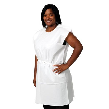 Pro Advantage Exam Gown, 3-Ply Tissue, 30" x 42", White, Front/ Back Opening. MPN: P750333