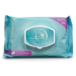 PDI HYGEA Flushable Personal Cleansing Cloths, 5.3" x 6.8", 48/pk, 12 pk/cs. MPN: A500F48