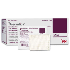 PDI PREVANTICS Swab (prep pad), 2.5" x 2.5", 100/bx, 10 bx/cs. MPN: B10800