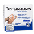 PDI SANI-HANDS Instant Hand Sanitizing Wipes, 5" x 8", 100/bx, 10 bx/cs. MPN: D43600