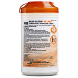 PDI SANI-CLOTH Bleach Germicidal Disposable Wipes, X-Large, 7-1/2" x 15", 65 wipes/canister, 6 can/cs. MPN: P25784