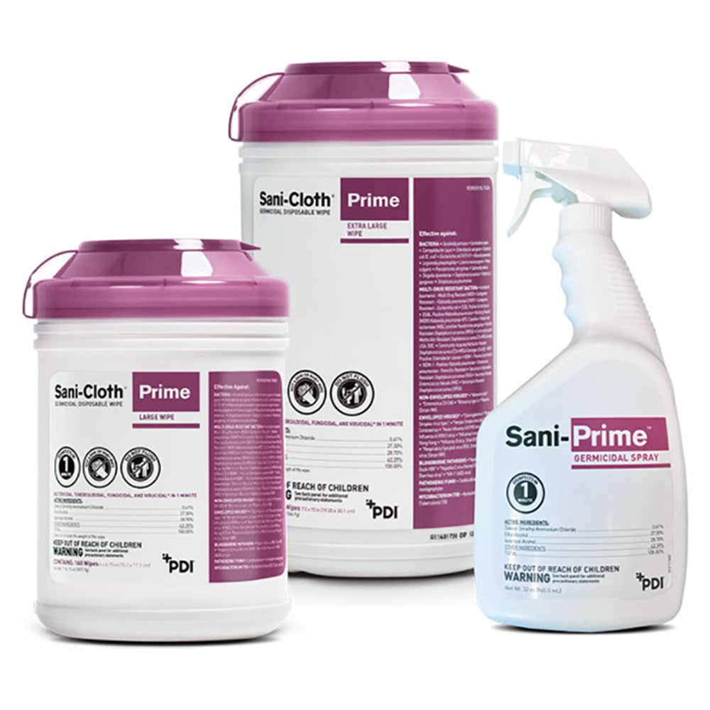 PDI SANI-CLOTH Prime Germicidal Disposable Wipes, X-Large, 11.5 x 11.75, 50/pk, 3 pk/cs. MPN: U13195 - Image 2