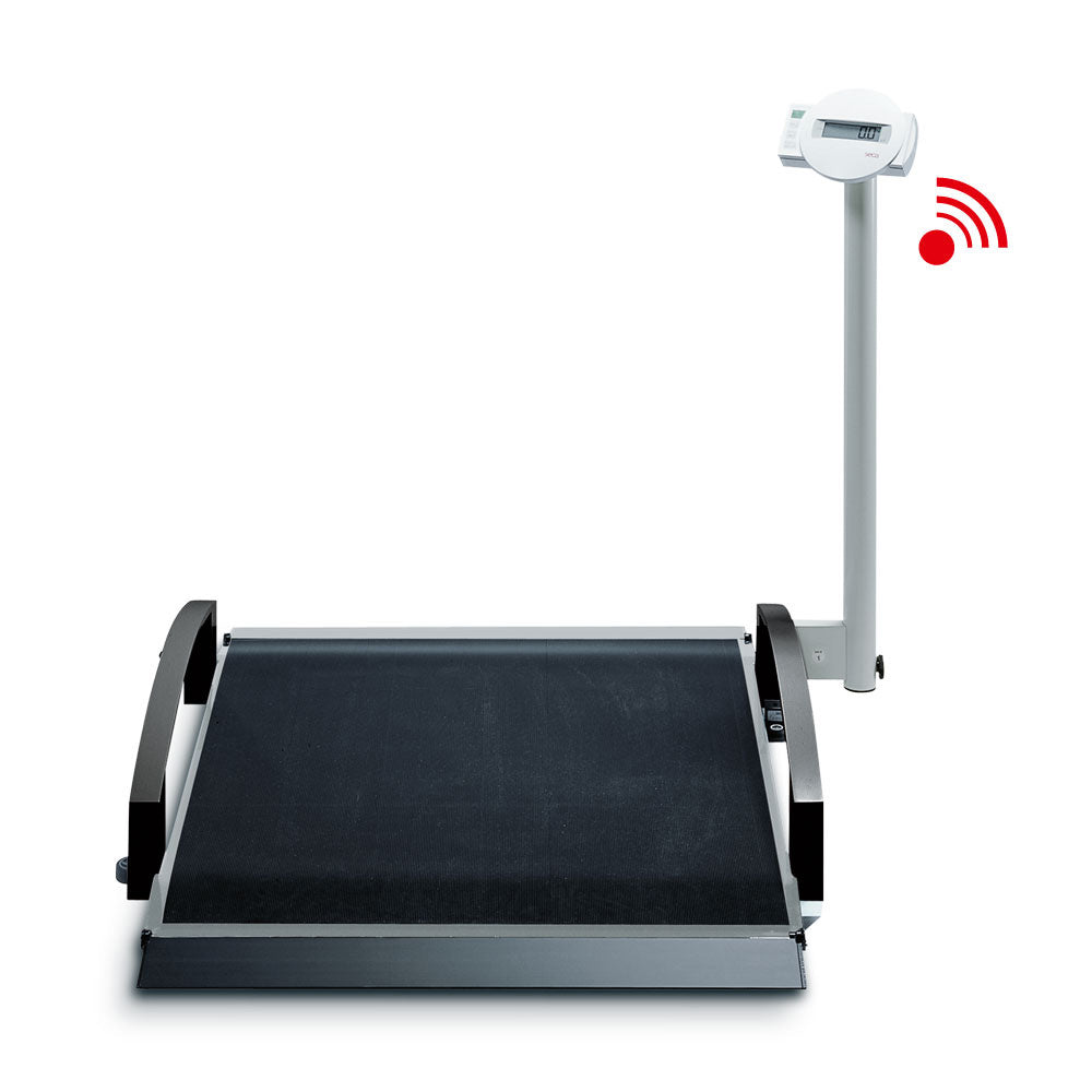 SECA 664 Collapsible Digital Wheelchair Scale w/castors (800 lb). MPN: 6641321103