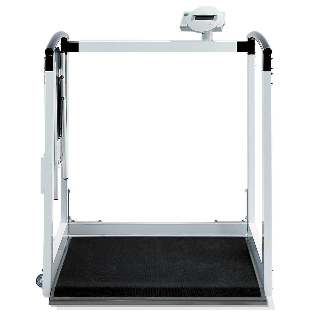 SECA 684 EMR-Validated Multifunctional scale with handrail and fold up seat (800 lbs). MPN: 6841321994