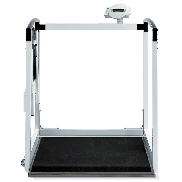 SECA 684 EMR-Validated Multifunctional scale with handrail and fold up seat (800 lbs). MPN: 6841321994