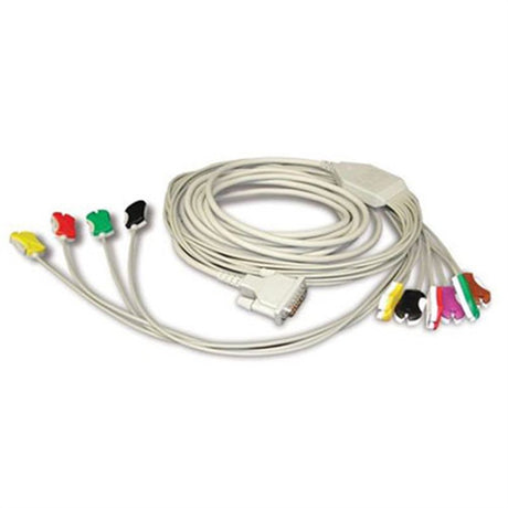 Schiller 10-Lead Premium ECG Patient Cable Stress, Snap for Schiller ECG's. MPN: 2.400116S