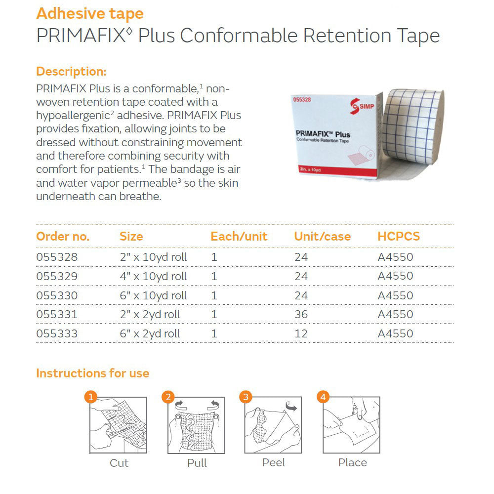 SMITH & NEPHEW PRIMAFIX PLUS Dressing, 4" x 10yd Roll, 1 rl/bx, 24 bx/cs. MPN: 055329 - Image 2