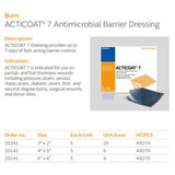 SMITH & NEPHEW ACTICOAT 7 Antimicrobial Barrier Dressing, 2" x 2", 5/bx, 20bx/cs. MPN: 20341 - Image 2
