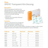 SMITH & NEPHEW OPSITE Transparent Adhesive Film Dressing, 11" x 4", 10/pkg, 6 pkg/cs. MPN: 4542 - Image 2