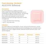 SMITH & NEPHEW ALLEVYN Adhesive Dressing, 9" x 9", 10/pkg, 8 pkg/cs. MPN: 66000046 - Image 2