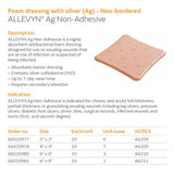 SMITH & NEPHEW ALLEVYN AG Non-Adhesive Foam Dressing, Non-Bordered 4" x 4", 10/bx, 7 bx/cs. MPN: 66020978 - Image 2