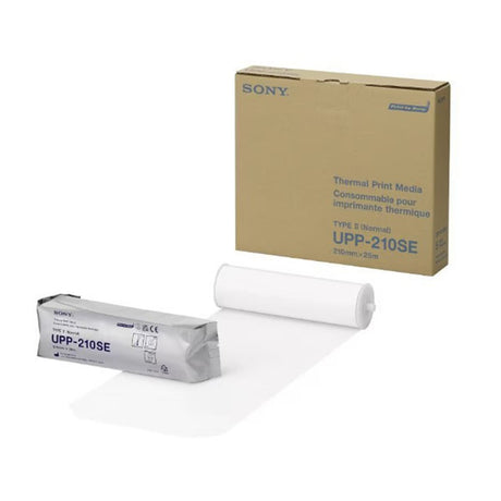 SONY A4-width black and white standard print media, 5 Rolls/Box. MPN: UPP-210SE