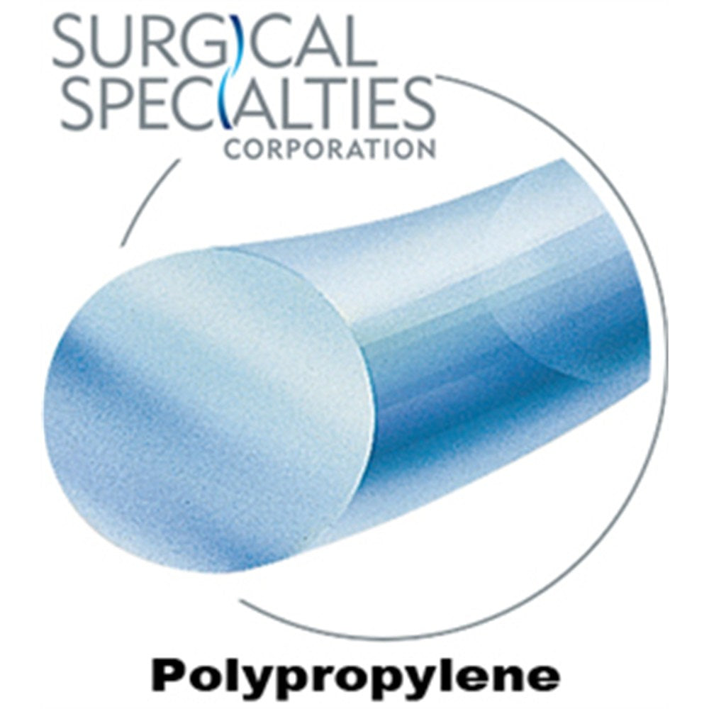 SURGICAL SPECIALTIES Polypropylene Suture, Monofilament, Reverse Cutting, 3-0, 18"/45cm, 24mm, 3/8. MPN: J8663N