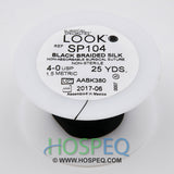 LOOK 4-0 Silk Suture Spool, Black Braid, 25 yd. MPN: SP104