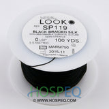 LOOK 0 Silk Suture Spool, Black Braid, 100 yd. MPN: SP119