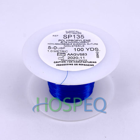 LOOK 5-0 Non-Absorbable Polypropylene Suture Spool, Blue Monofilament, 100 yd. MPN: SP135