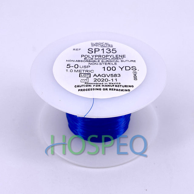 LOOK 5-0 Non-Absorbable Polypropylene Suture Spool, Blue Monofilament, 100 yd. MPN: SP135