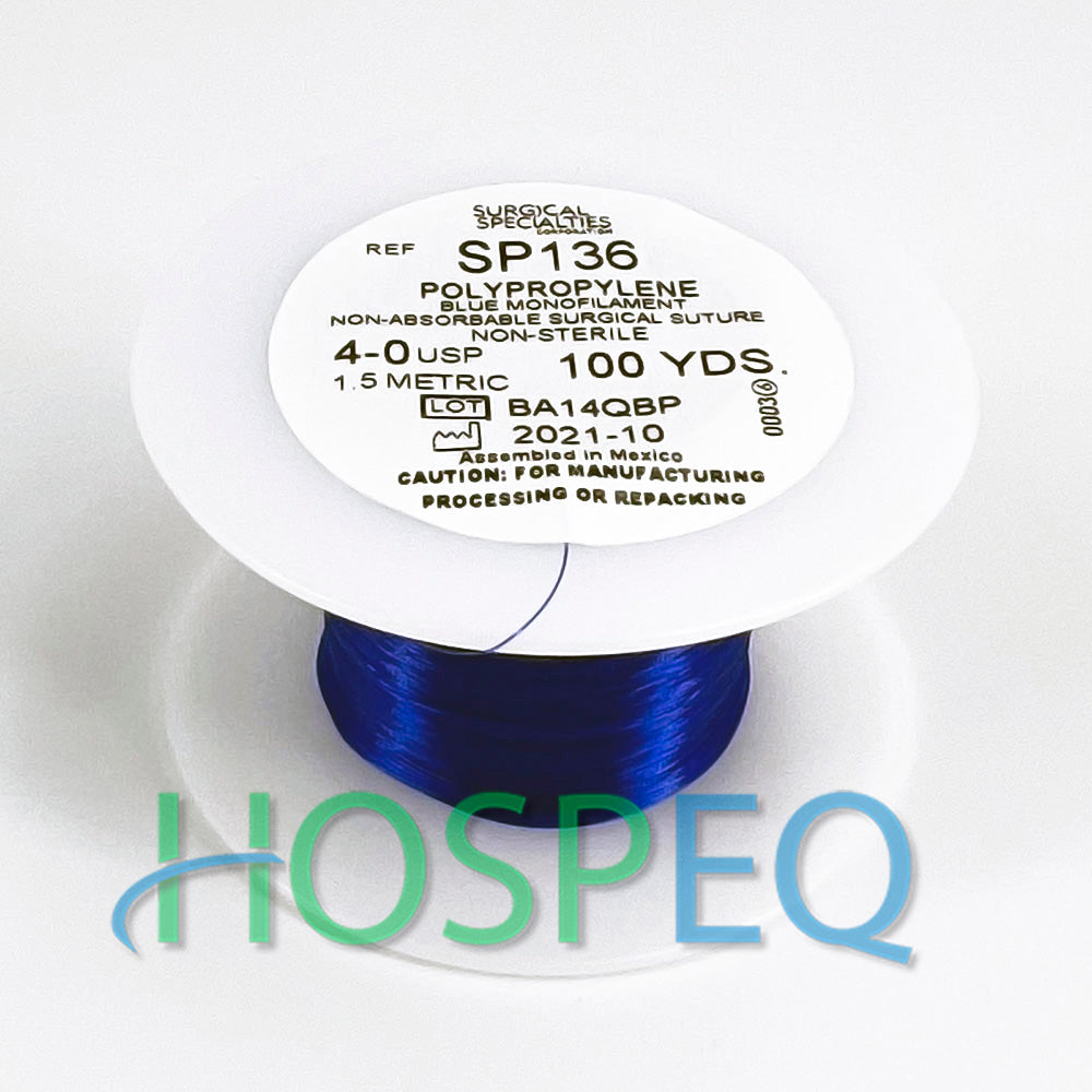 LOOK 4-0 Non-Absorbable Polypropylene Suture Spool, Blue Monofilament, 100 yd. MPN: SP136