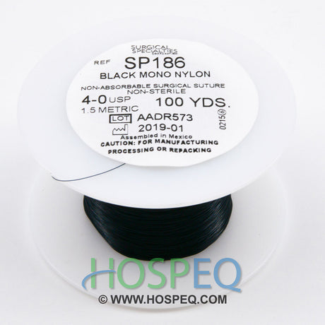LOOK 4-0 Non-Absorbable Suture Spool, Black Monofilament Nylon, 100 yd. MPN: SP186