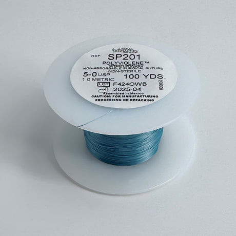 LOOK 5-0 Non-Absorbable Polyviolene Suture Spool, Green Braid, Uncoated, 100 yd. MPN: SP201