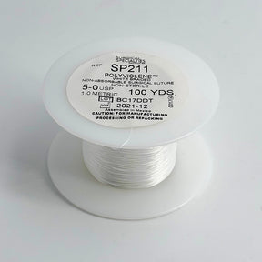 LOOK 5-0 Non-Absorbable Polyviolene Suture Spool, White Braid, Uncoated, 100 yd. MPN: SP211