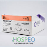 QUILL Monoderm Suture, Reverse Cutting, 0, 45cm x 45cm, 36mm, 1/2 Circle. MPN: YA-2035Q
