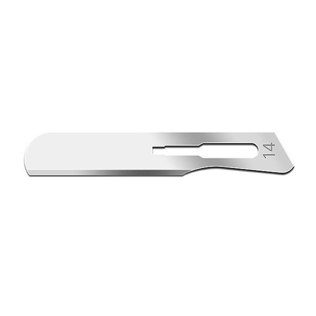 Swann Morton Stainless Steel Blade, Sterile, Size 14, 100/bx. MPN: 01SM14