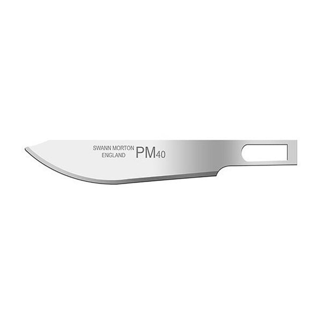 Swann Morton Pathology / Postmortem Blade, Carbon Steel, Non-Sterile, Size 40, 10/bx. MPN: 02PM40