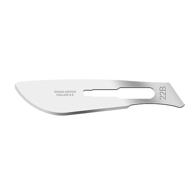Swann Morton Carbon Steel Blade, Non-Sterile, Size 22B, 100/bx. MPN: 02SM22B