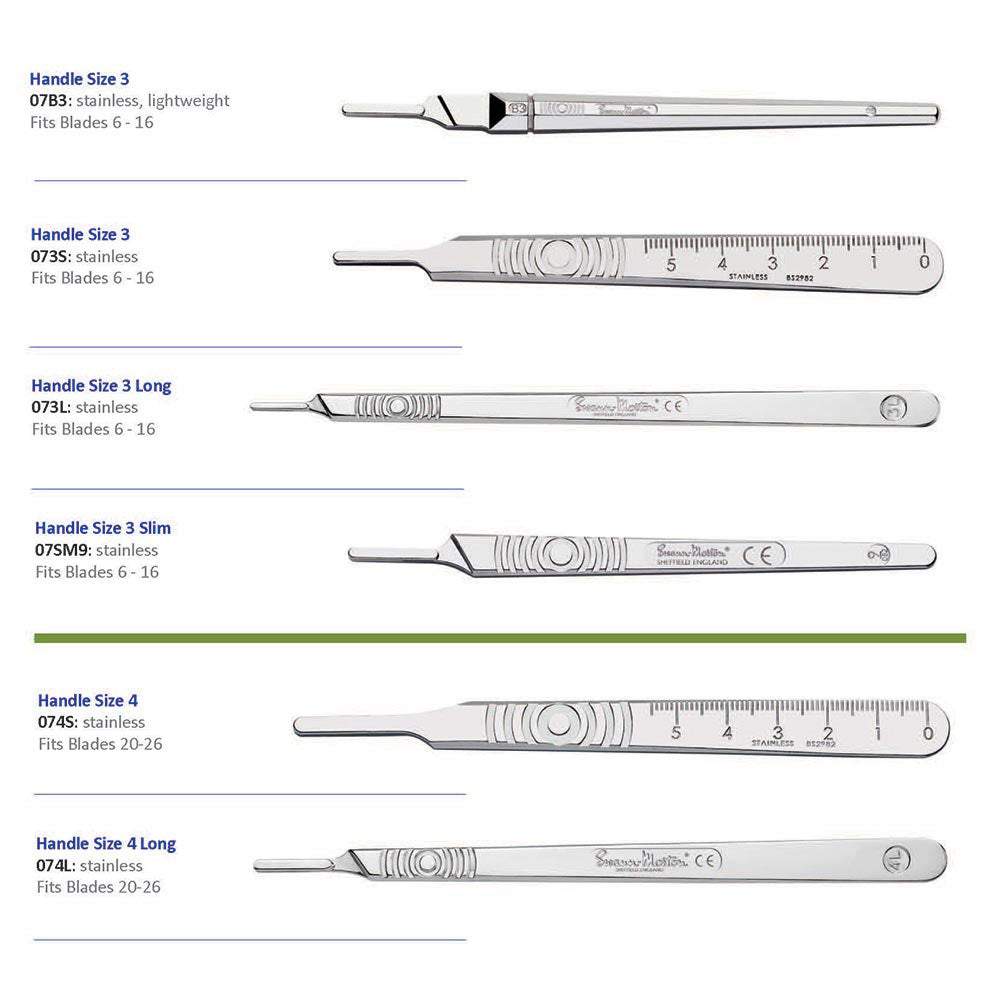 Swann Morton Long Scalpel Handle, Stainless, Size 3. MPN: 073L - Image 2