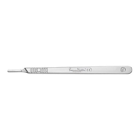 Swann Morton Long Scalpel Handle, Stainless, Size 4. MPN: 074L