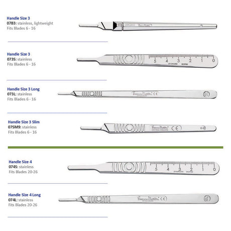 Swann Morton Short Scalpel Handle, Stainless, Size 4. MPN: 074S - Image 2