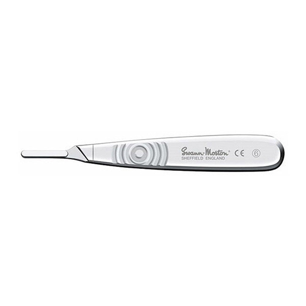 Swann Morton Scalpel Handle, Stainless, Size 6. MPN: 07SM6B-S