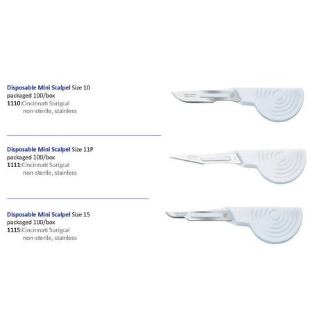 Cincinnati Mini Disposable Scalpel, Stainless, Non-Sterile, Size 11P, 100/bx. MPN: 1111 - Image 2