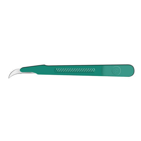 Lance Disposable Scalpel, Stainless, Size 12, Sterile, Green Handle, 10/bx. MPN: 92412