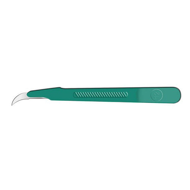 Lance Disposable Scalpel, Stainless, Size 12, Sterile, Green Handle, 10/bx. MPN: 92412