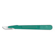 Lance Disposable Scalpel, Stainless, Size 21, Sterile, Green Handle, 10/bx. MPN: 92421