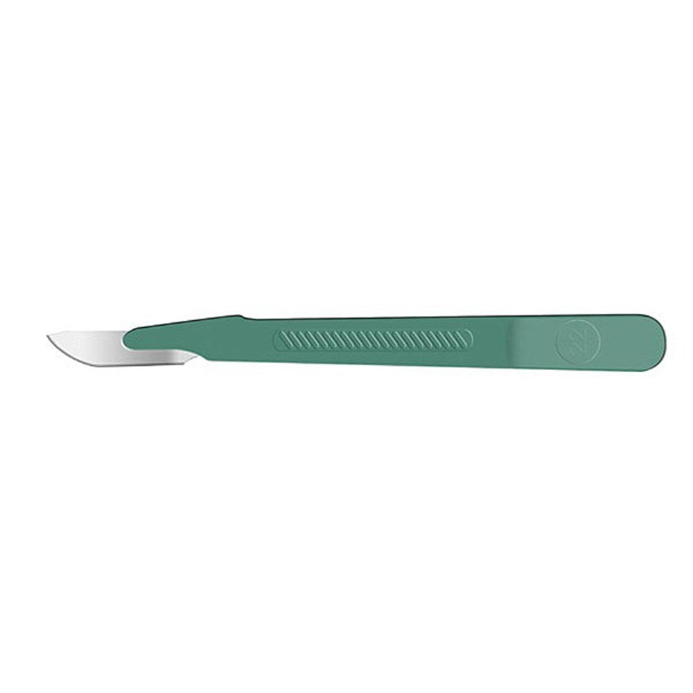 Lance Disposable Scalpel, Stainless, Size 22, Sterile, Green Handle, 10/bx. MPN: 92422