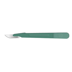 Lance Disposable Scalpel, Stainless, Size 22, Sterile, Green Handle, 10/bx. MPN: 92422