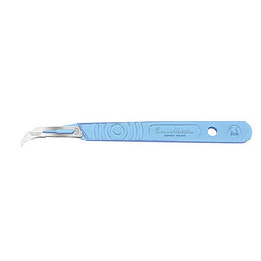 Swann Morton Disposable Scalpel, Stainless, Sterile, Size 12D, Blue Handle, 10/bx. MPN: SM0518