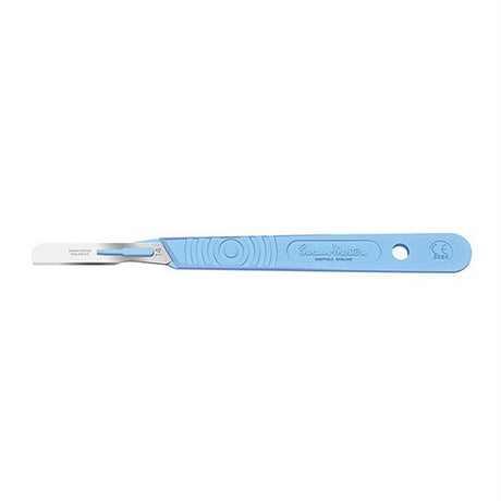 Swann Morton Disposable Scalpel, Stainless, Sterile, Size 14, Blue Handle, 10/bx. MPN: SM0519