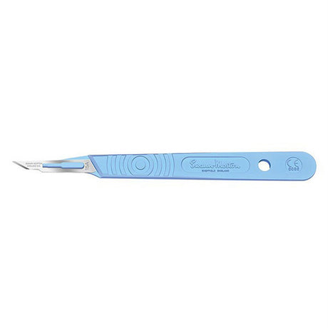 Swann Morton Disposable Scalpel, Stainless, Sterile, Size 15A, Blue Handle, 10/bx. MPN: SM0520