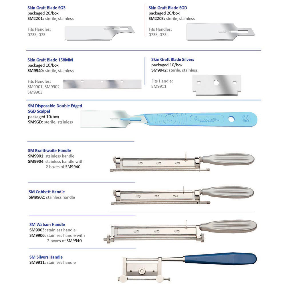 Swann Morton Skin Graft Blade, Size SG3, Sterile, Stainless, 20/bx. MPN: SM2201 - Image 2